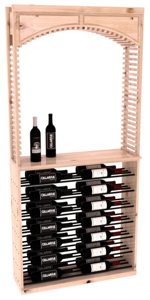 InstaCellar - 35" Cellar Arch / Horizontal Display Combo - Black Metal Rods