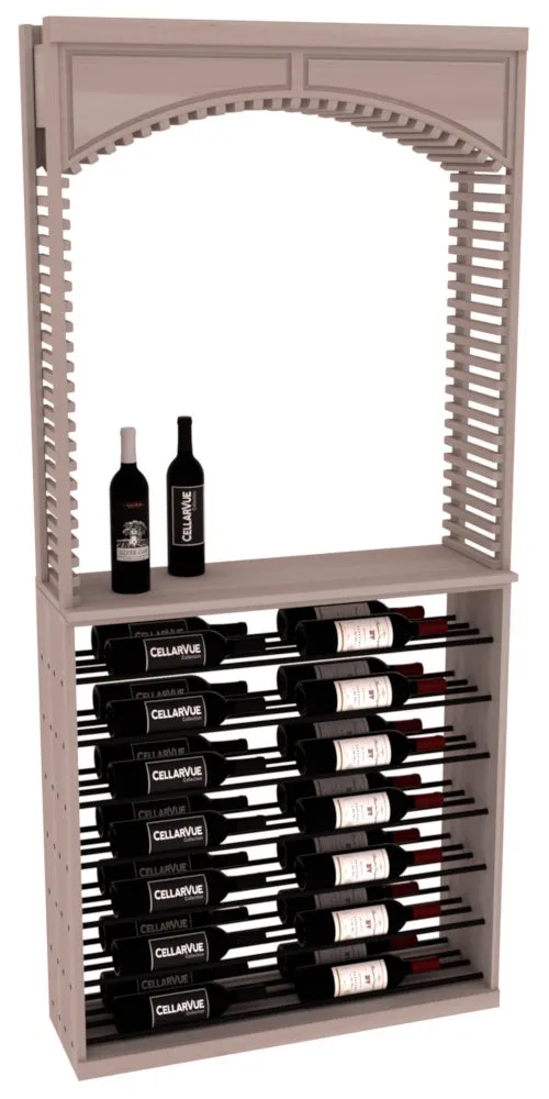 InstaCellar - 35" Cellar Arch / Horizontal Display Combo - Black Metal Rods