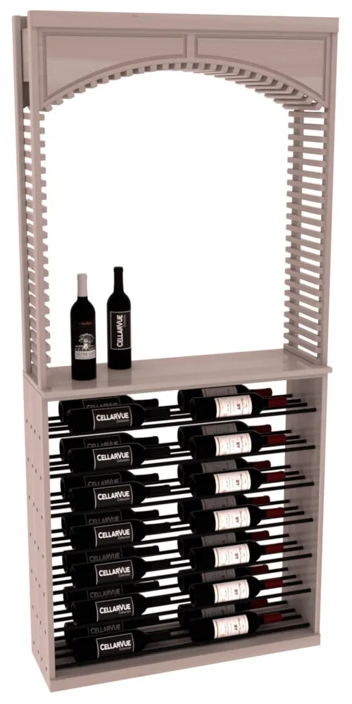 InstaCellar - 35" Cellar Arch / Horizontal Display Combo - Black Metal Rods