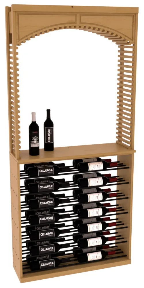 InstaCellar - 35" Cellar Arch / Horizontal Display Combo - Black Metal Rods