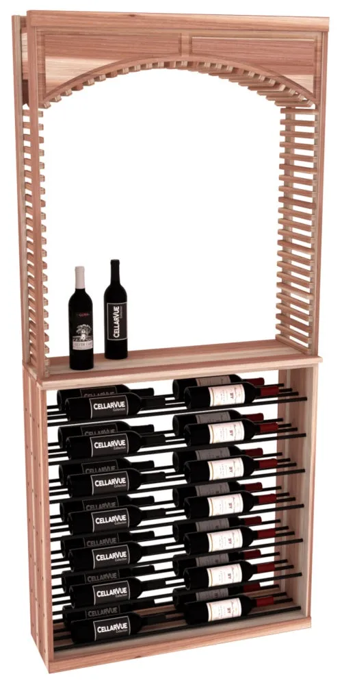 InstaCellar - 35" Cellar Arch / Horizontal Display Combo - Black Metal Rods