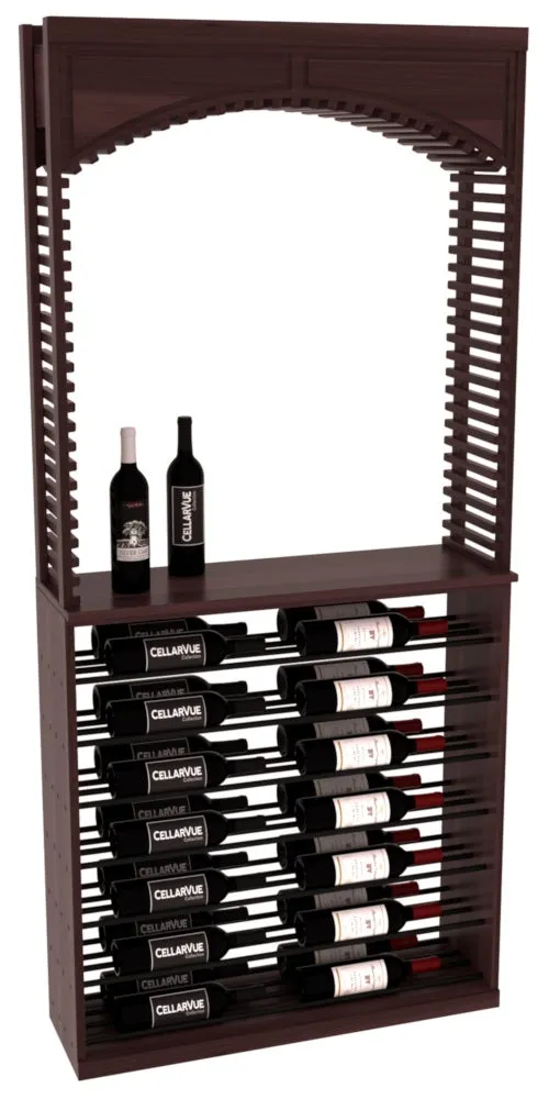 InstaCellar - 35" Cellar Arch / Horizontal Display Combo - Black Metal Rods