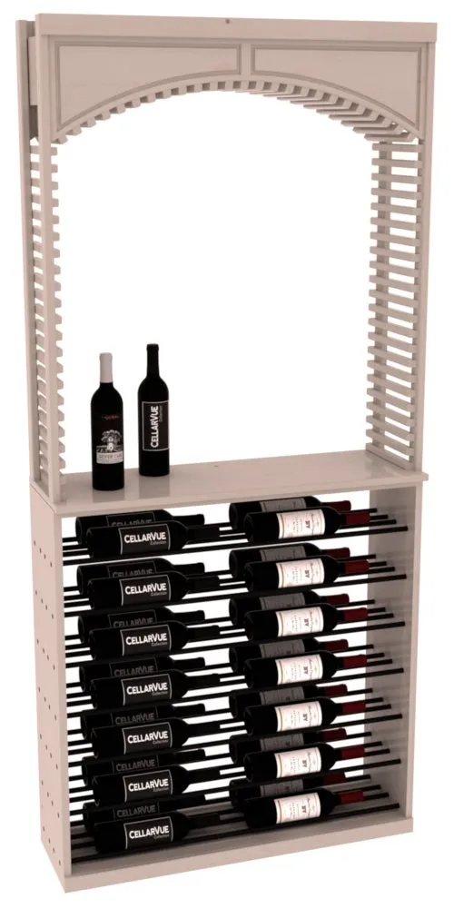 InstaCellar - 35" Cellar Arch / Horizontal Display Combo - Black Metal Rods