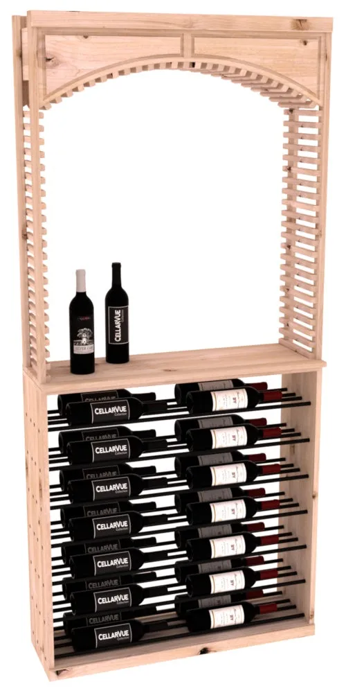 InstaCellar - 35" Cellar Arch / Horizontal Display Combo - Black Metal Rods