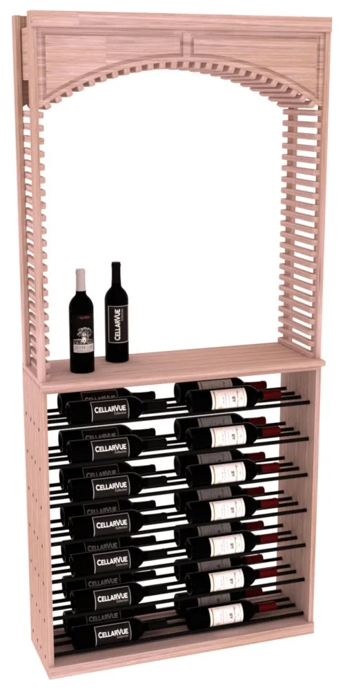 InstaCellar - 35" Cellar Arch / Horizontal Display Combo - Black Metal Rods