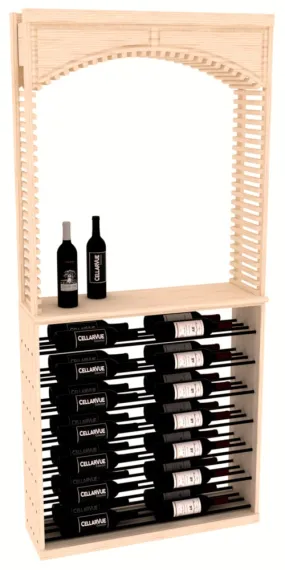 InstaCellar - 35" Cellar Arch / Horizontal Display Combo - Black Metal Rods
