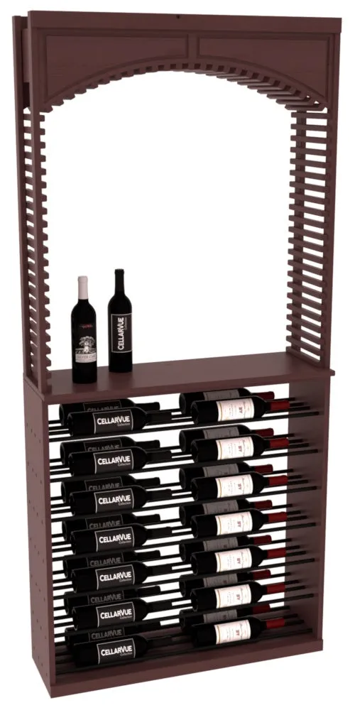 InstaCellar - 35" Cellar Arch / Horizontal Display Combo - Black Metal Rods