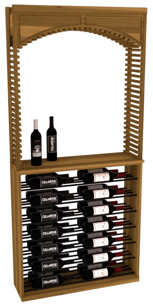 InstaCellar - 35" Cellar Arch / Horizontal Display Combo - Black Metal Rods