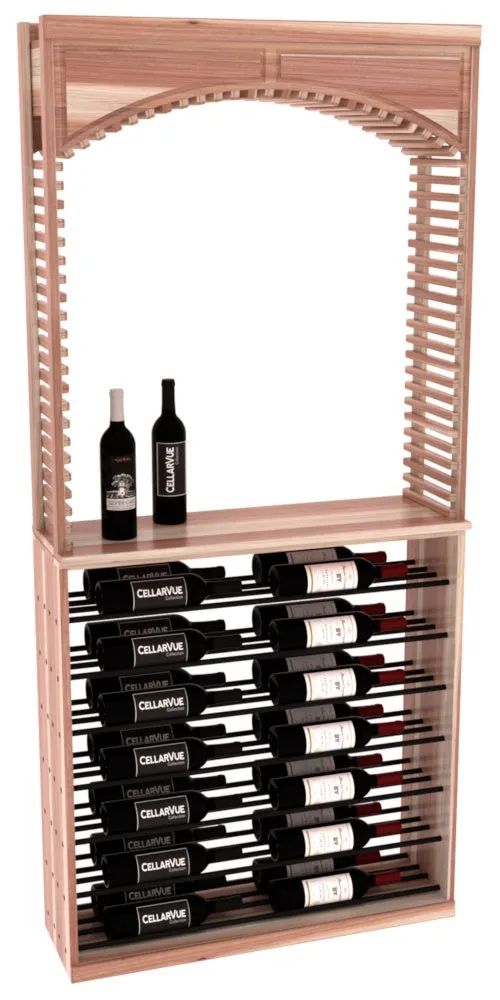 InstaCellar - 35" Cellar Arch / Horizontal Display Combo - Black Metal Rods
