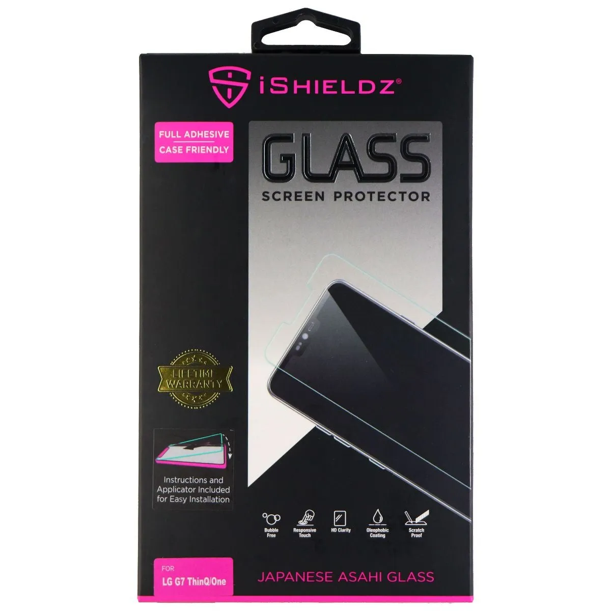 iShieldz Asahi Tempered Glass Screen Protector for LG G7 ThinQ / One - Clear