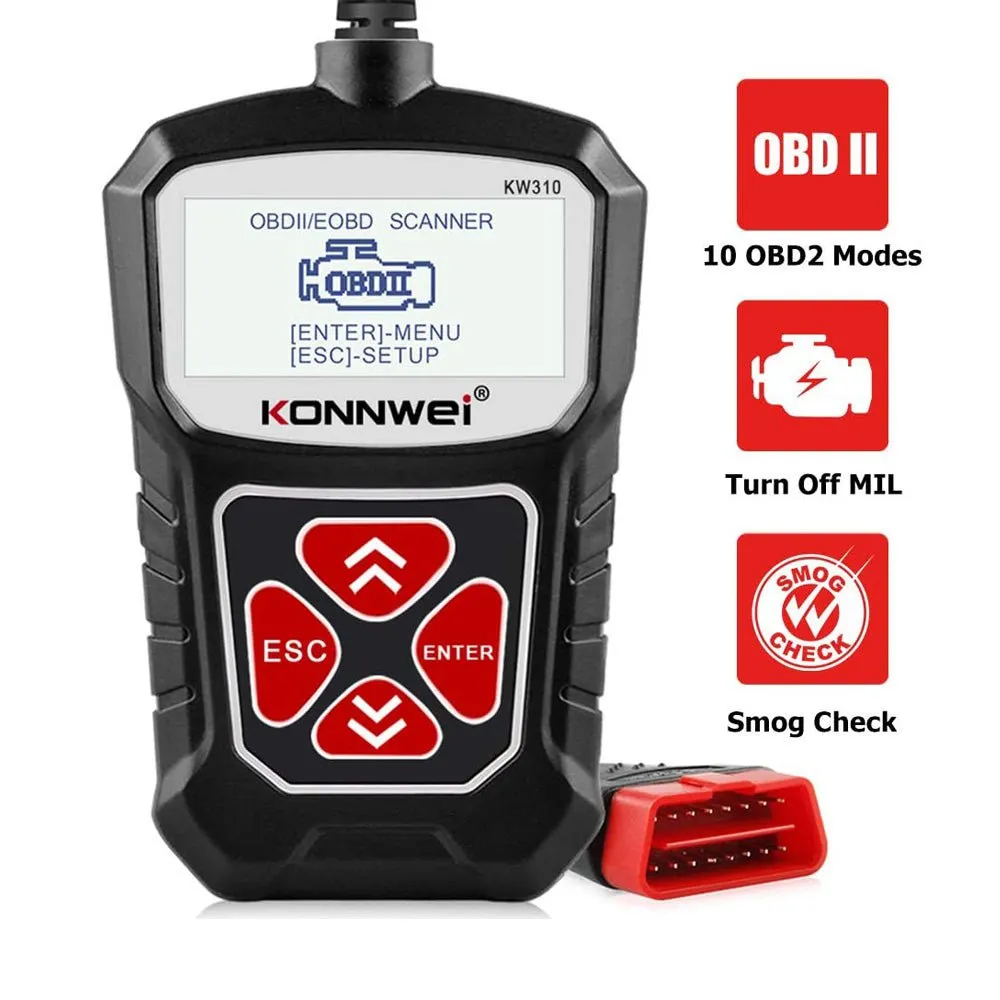 KONNWEI KW310 CAN OBD Scan Tool OBD2 Scanner Full OBDII