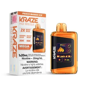 Kraze HD Mega Peach Mango Ice Disposable Vape