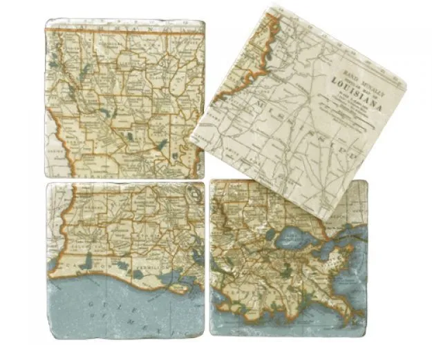 Louisiana Map Coasters