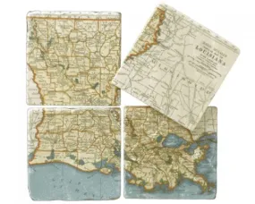 Louisiana Map Coasters