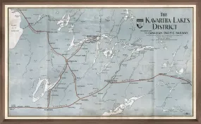 Map Of Kawartha Lakes District - 1925 framed with glass (1 in stock)