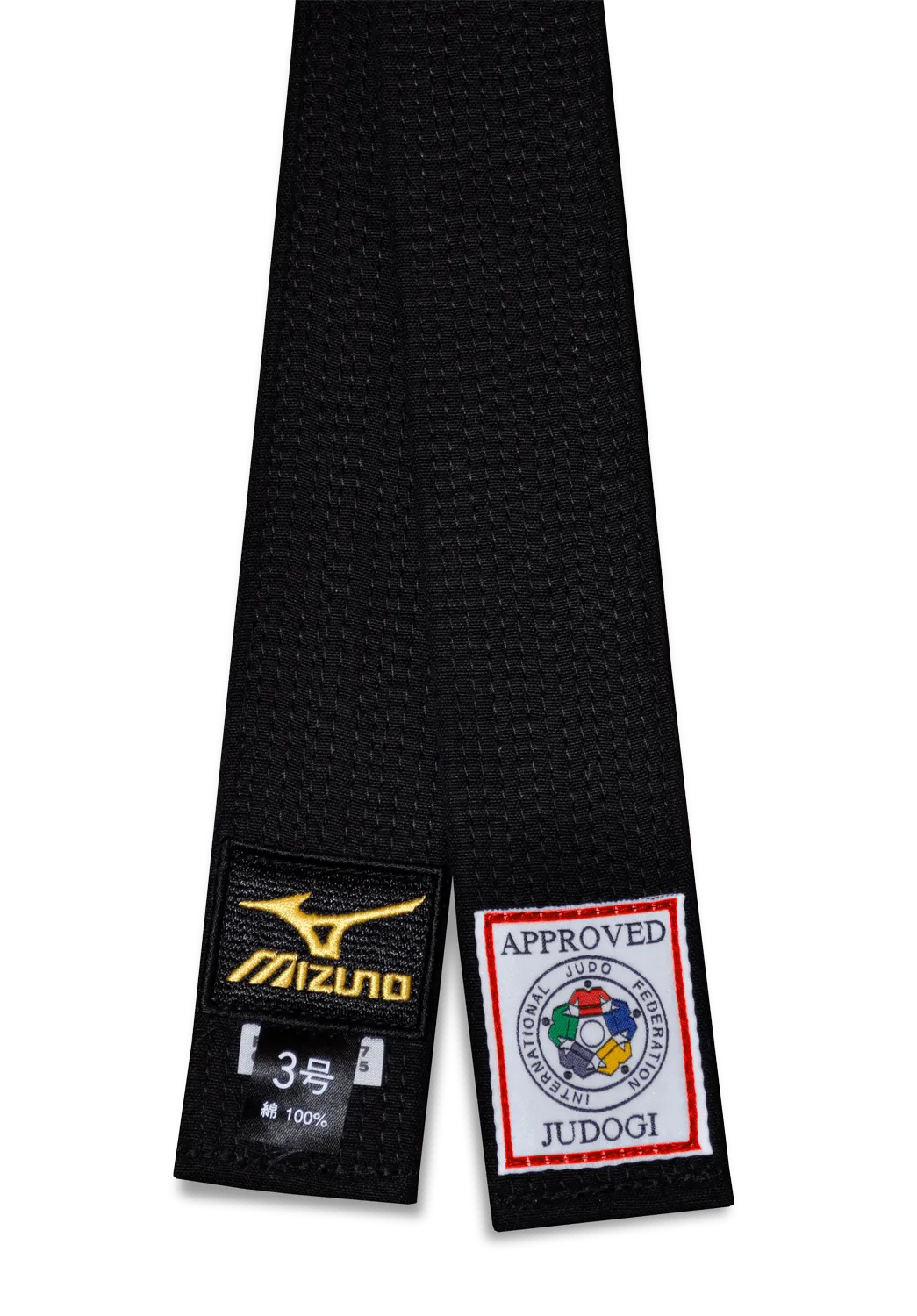 Mizuno Gold Deluxe IJF Approved Black Belt