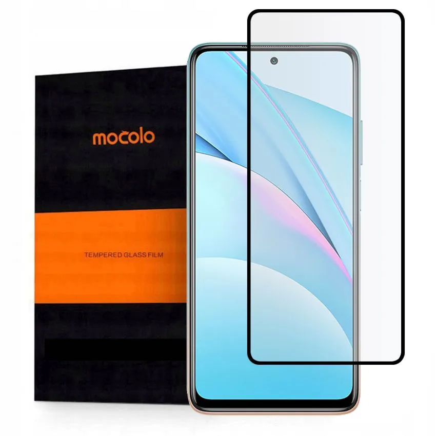 Mocolo TG  Full Glue Tempered Glass Screen Protector for Xiaomi Mi 10T Lite, Black