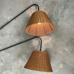 New! Savoy House Wall Lights, Basket, Black Frame, Set of Two, Sold as Set