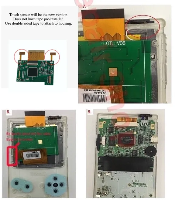Nintendo Game Boy Color TFT Drop-in Backlight Mod with Color Palettes - Hispeedido