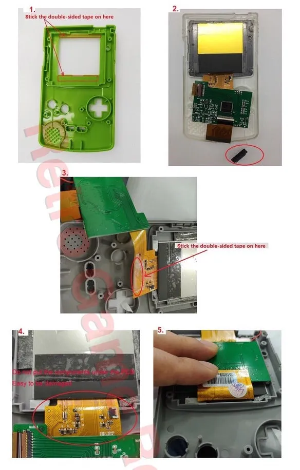 Nintendo Game Boy Color TFT Drop-in Backlight Mod with Color Palettes - Hispeedido