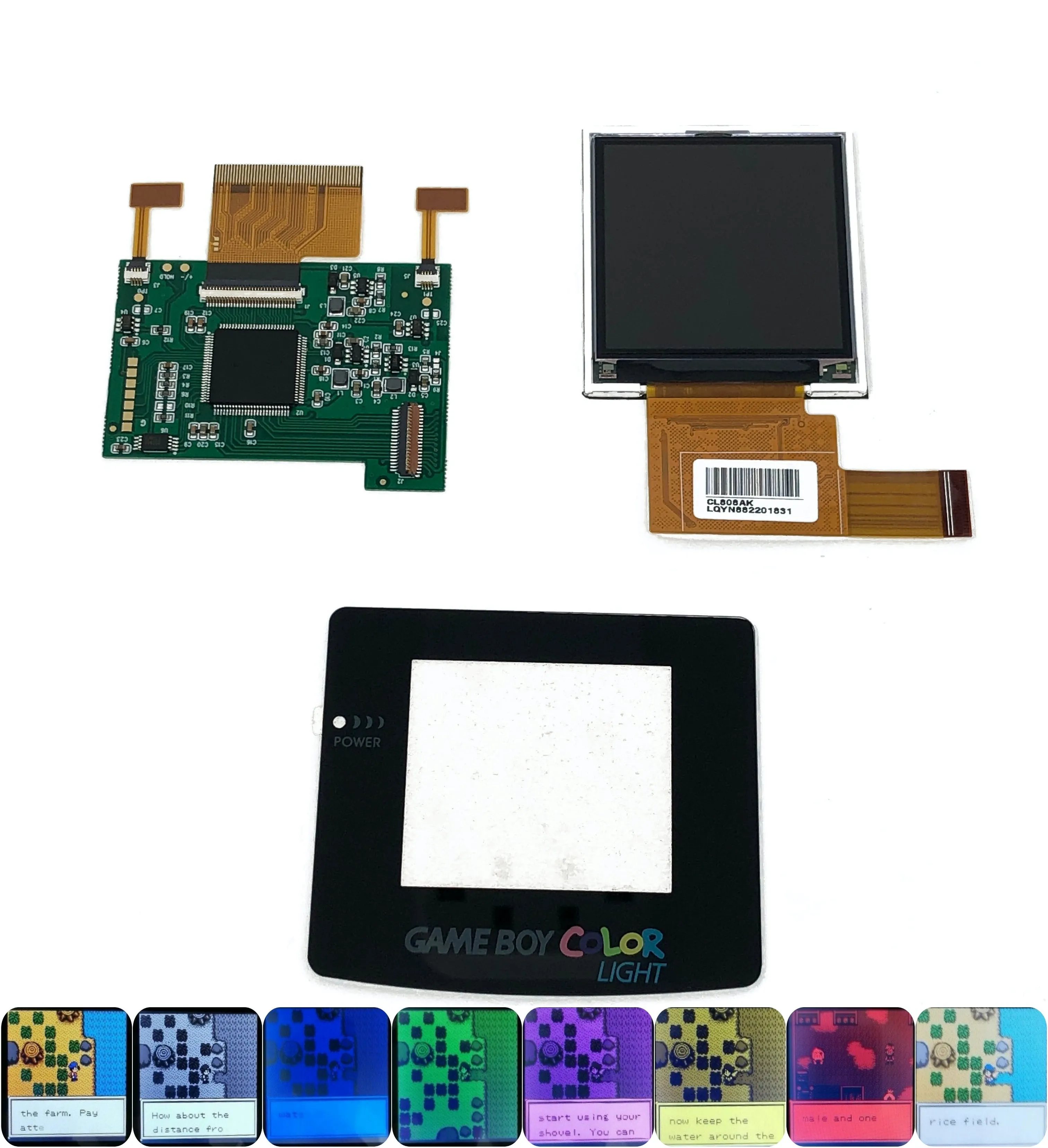 Nintendo Game Boy Color TFT Drop-in Backlight Mod with Color Palettes - Hispeedido