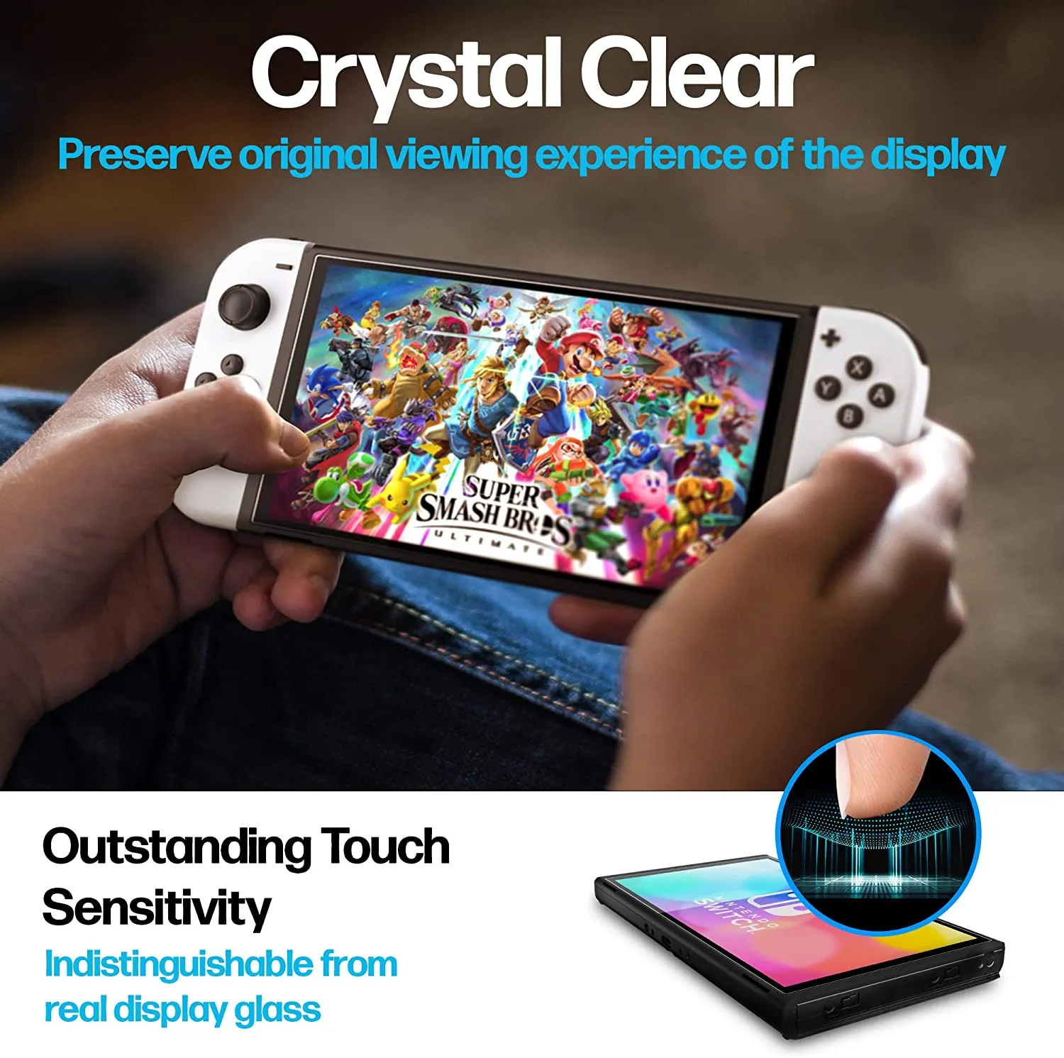 Nintendo Switch OLED 2021 Tempered Glass Screen Protector [2-Pack]