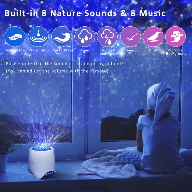 Ocean Starry Night Light Projection Light Thanksgiving Christmas New Year Gift