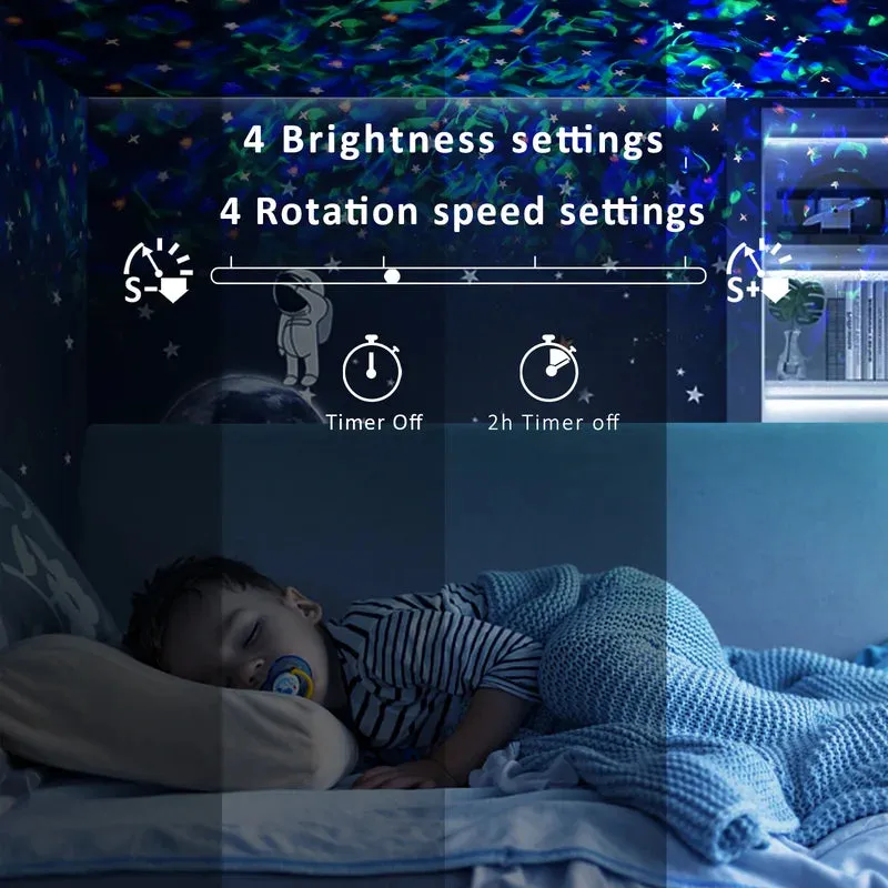 Ocean Starry Night Light Projection Light Thanksgiving Christmas New Year Gift