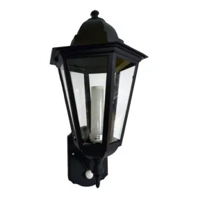 P-Lux LED Large Traditional Hi-Lo Black Wall Lantern