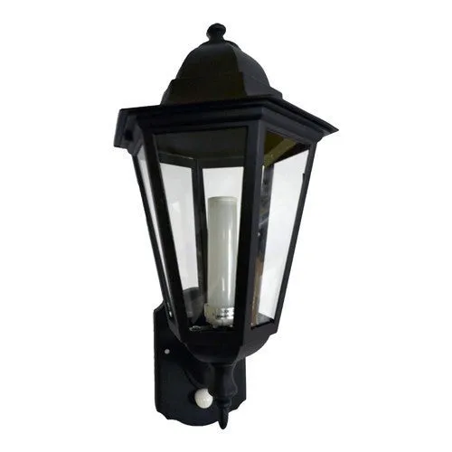 P-Lux LED Large Traditional Hi-Lo Black Wall Lantern