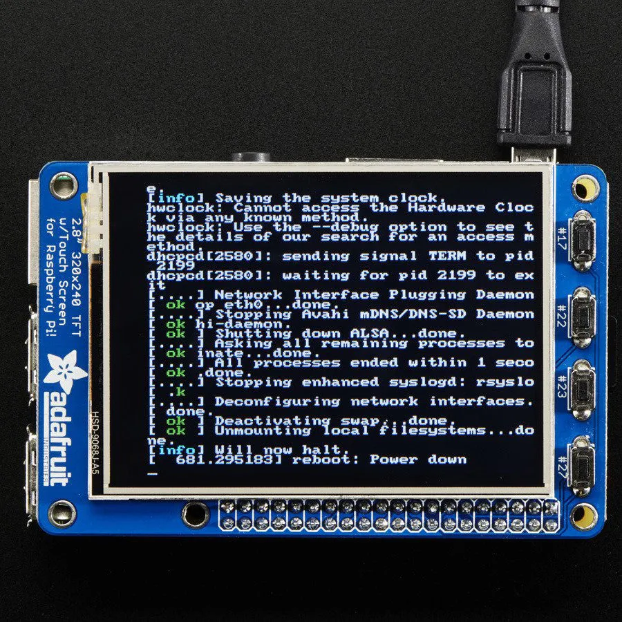 PiTFT Plus Assembled 320x240 2.8" TFT   Resistive Touchscreen