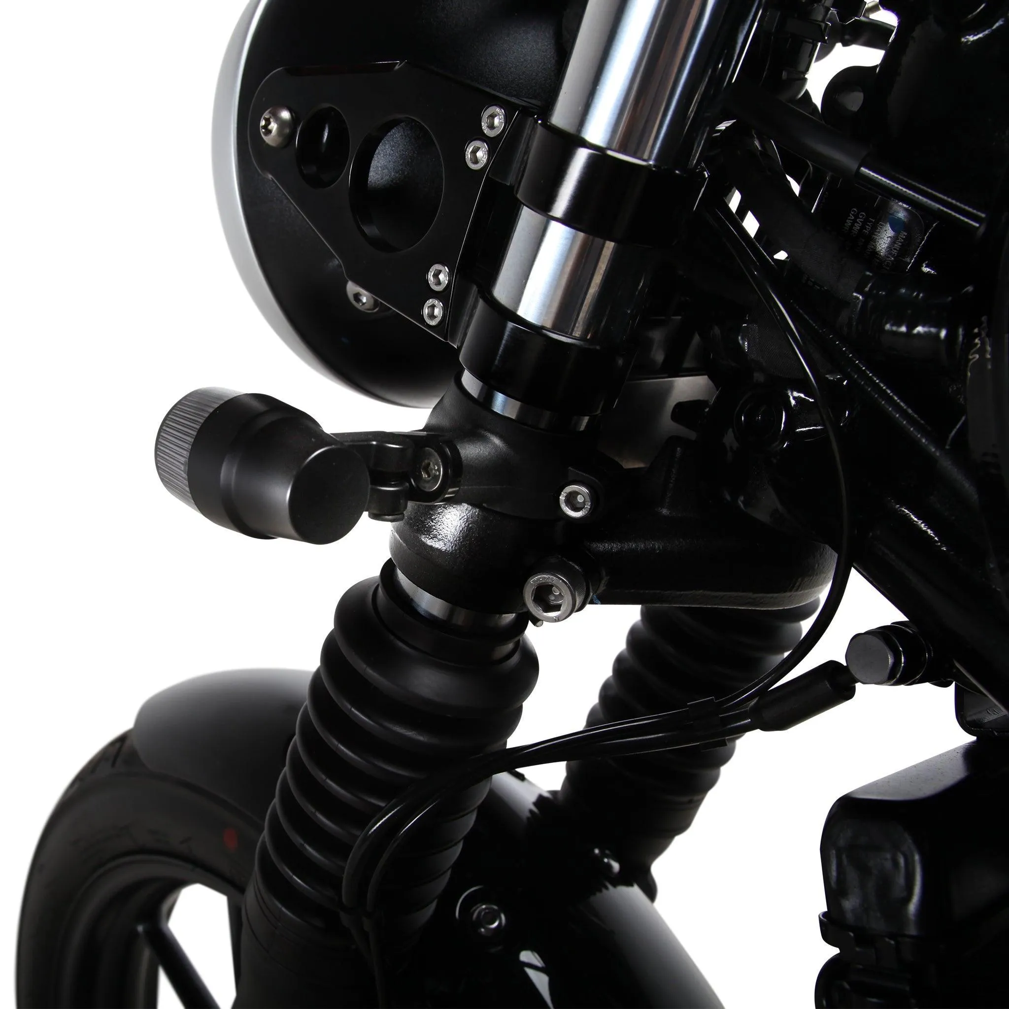 Plug & Play Retro Turn Signals for Triumph Bonneville & T100 / Bonneville SE (2001-2016) | Front Stock Location