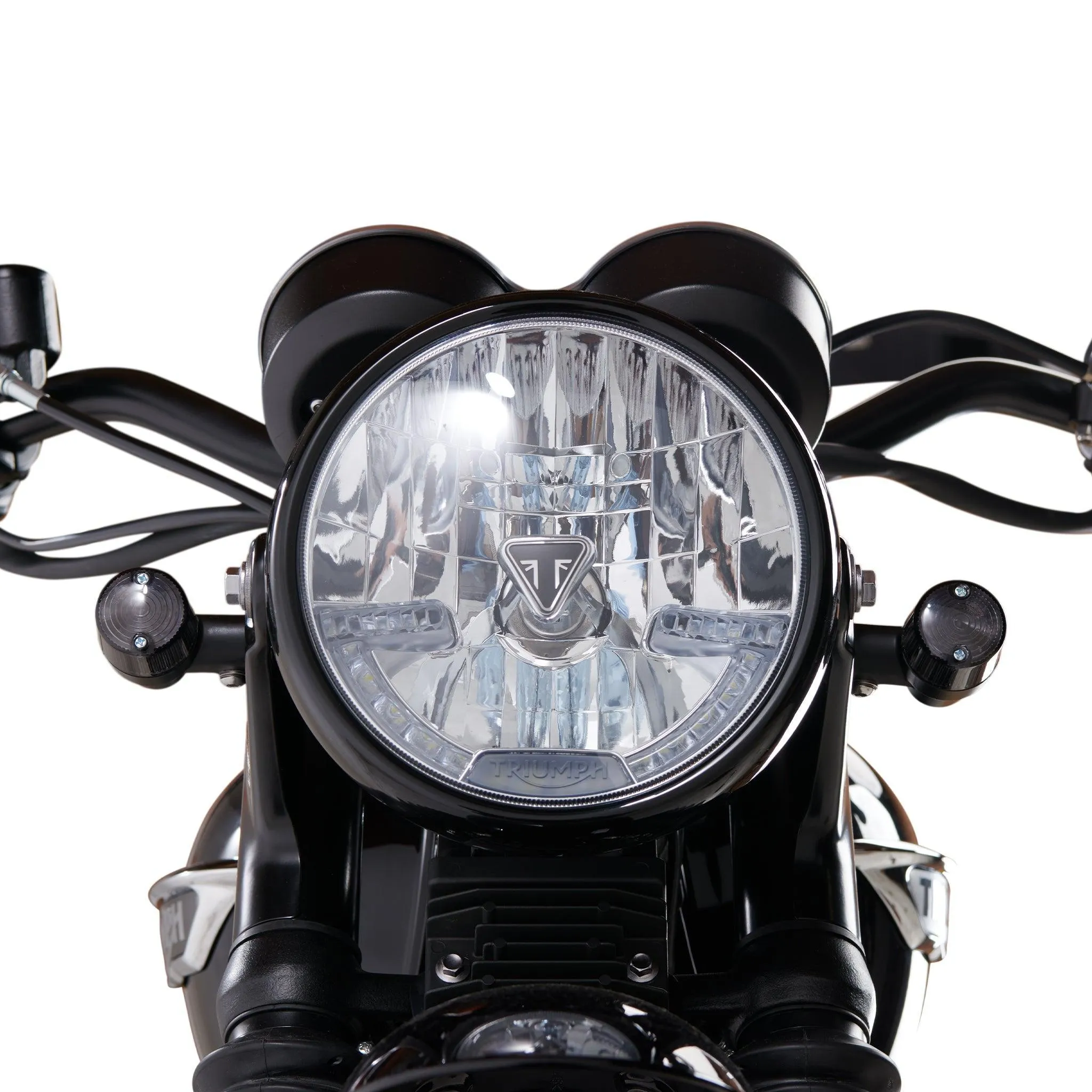 Plug & Play Retro Turn Signals for Triumph Bonneville & T100 / Bonneville SE (2001-2016) | Front Stock Location