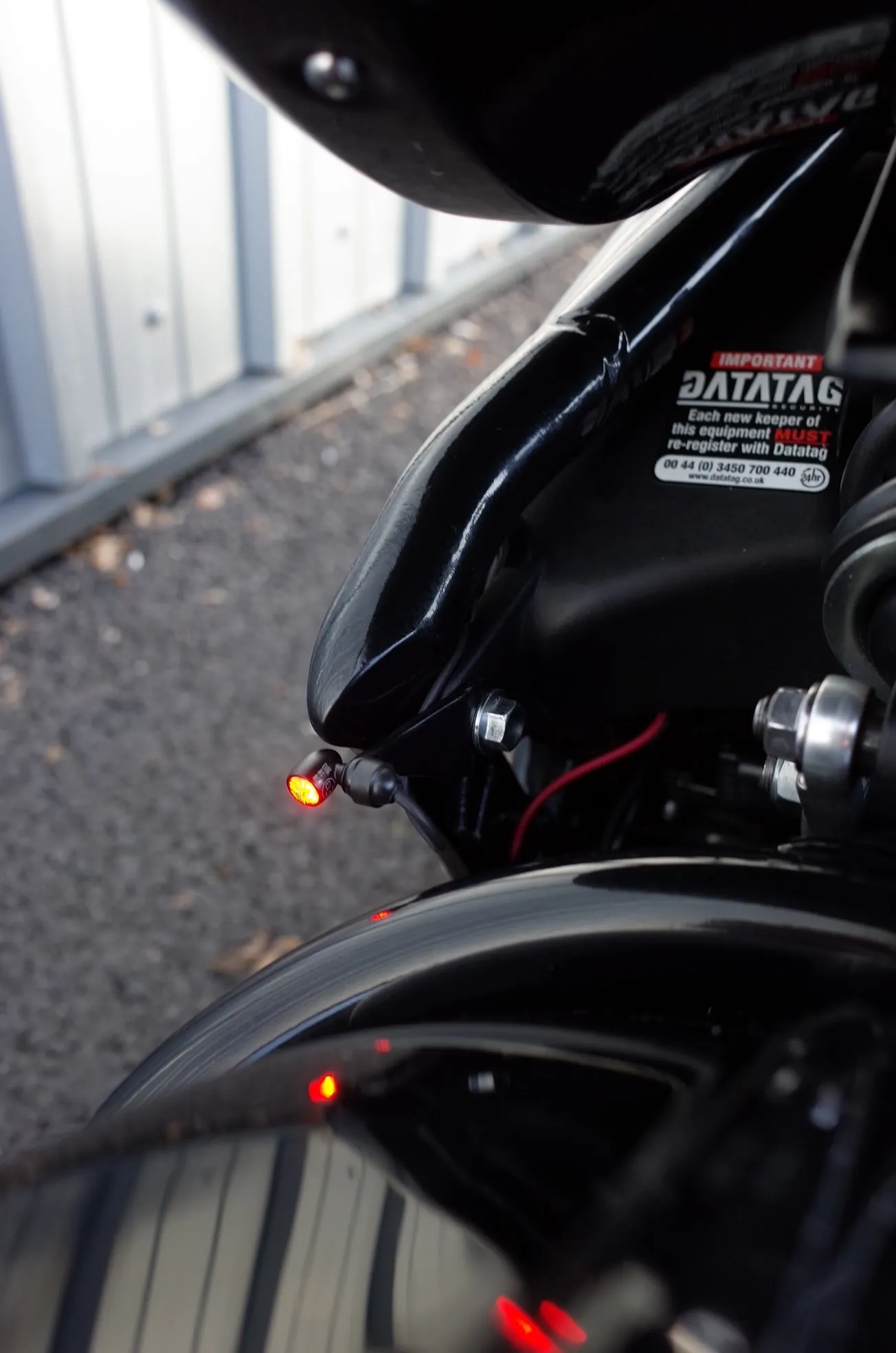 Poulson - Triumph Bobber rear frame LED light brackets - Kellerman Atto