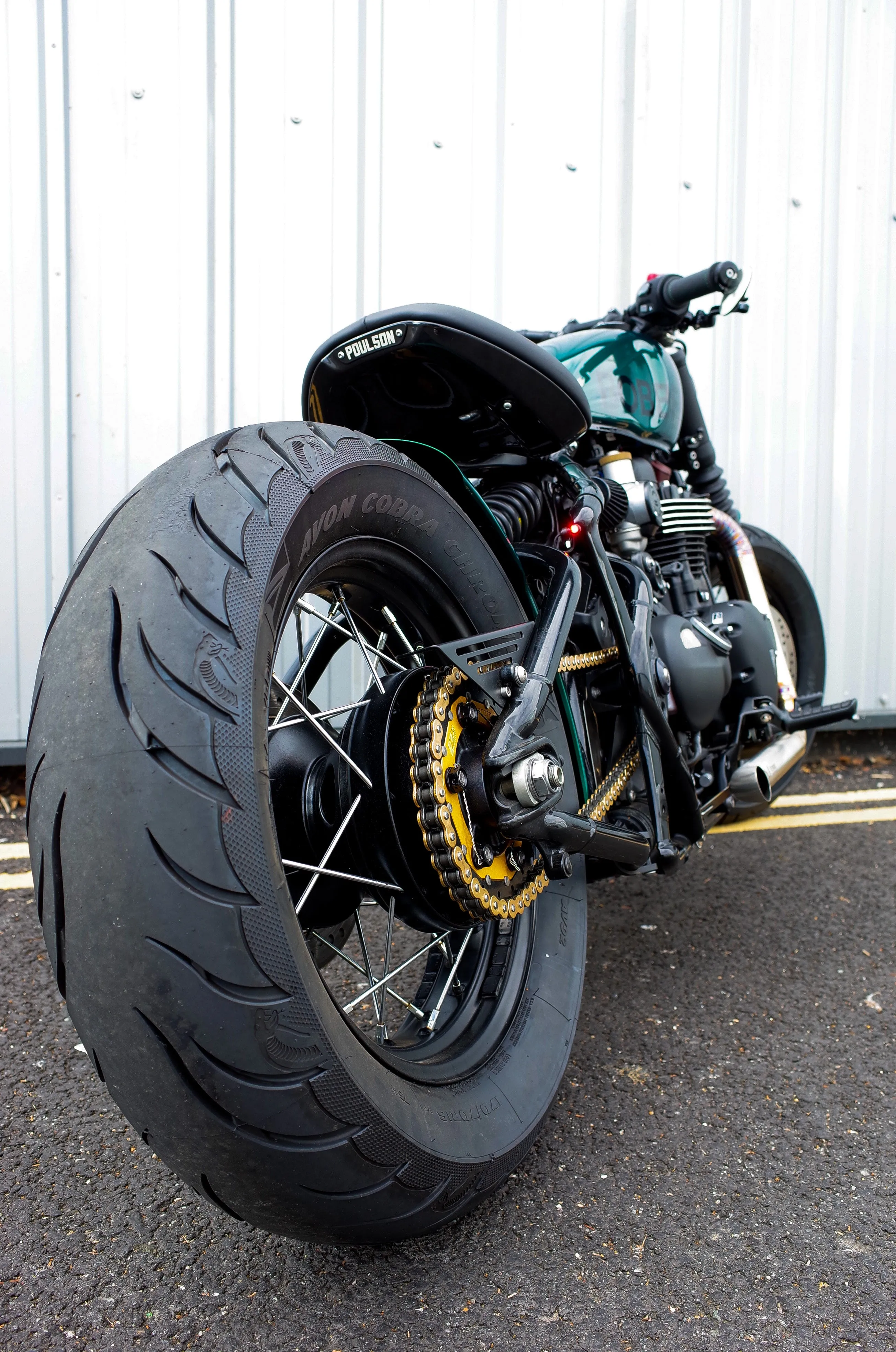 Poulson - Triumph Bobber rear frame LED light brackets - Kellerman Atto