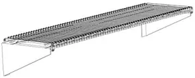 Production Basics 8400 Wire Shelf for WorkStations, 12"D x 48"W
