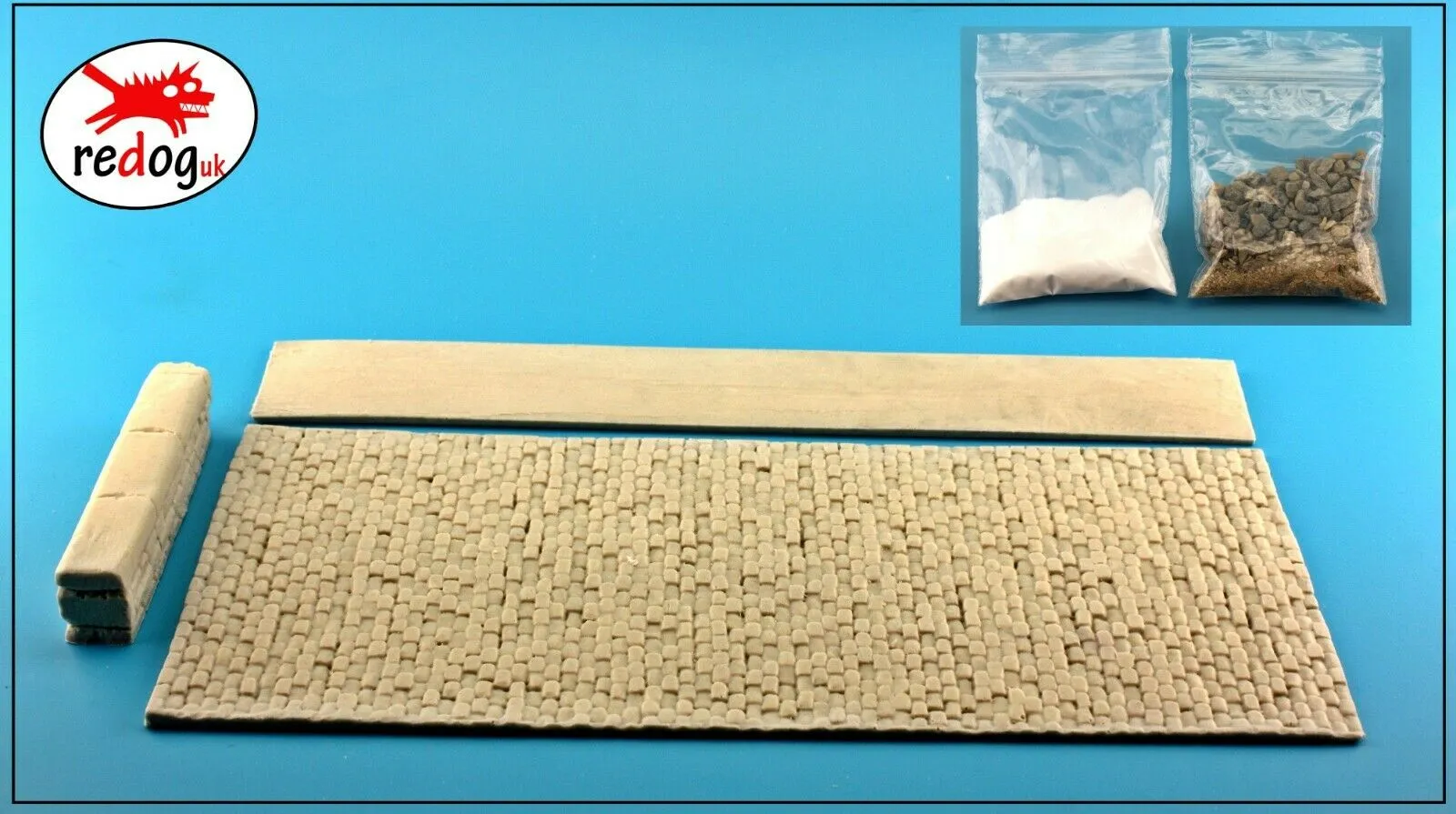 Redog 1/35 Display base  for vehicle / tank model kit - road with wall /U7