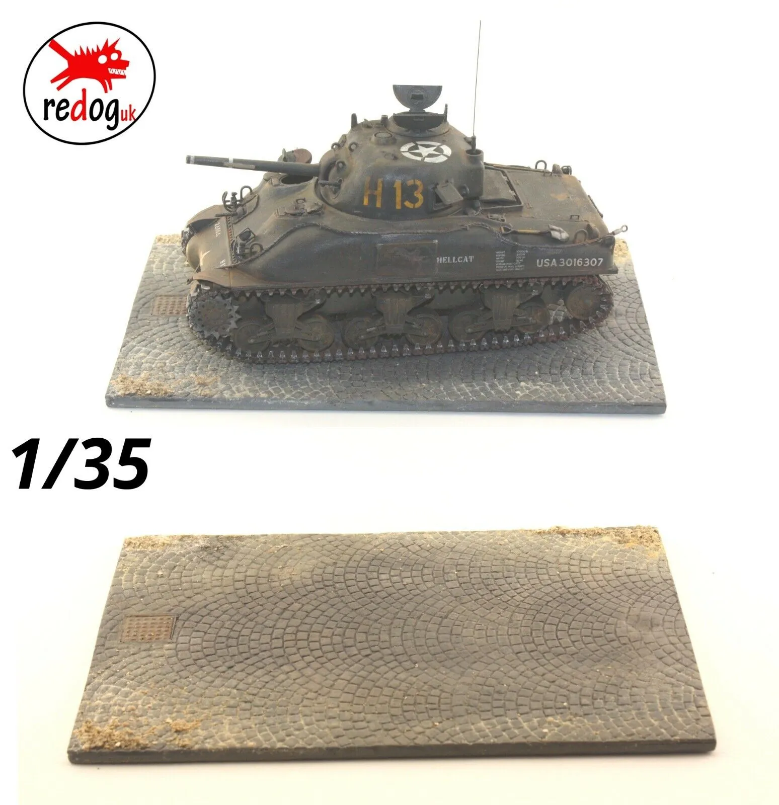 Redog 1/35 Small display base for military vehicles model kits /U6