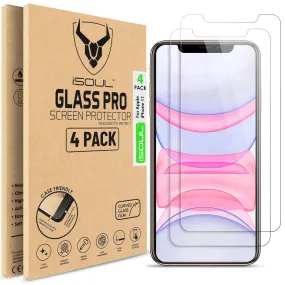 Screen Protector for Apple iPhone 11 and iPhone XR 6.1-Inch, Tempered Glass Film, 4-Pack