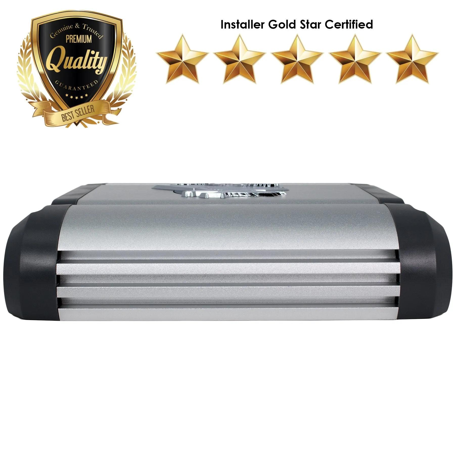 SoundXtreme Car Amplifiers ST-500.2 1000W 2 Channels Class AB MOSFET Amp 2/4 Ohm Stable with Remote Sub Control