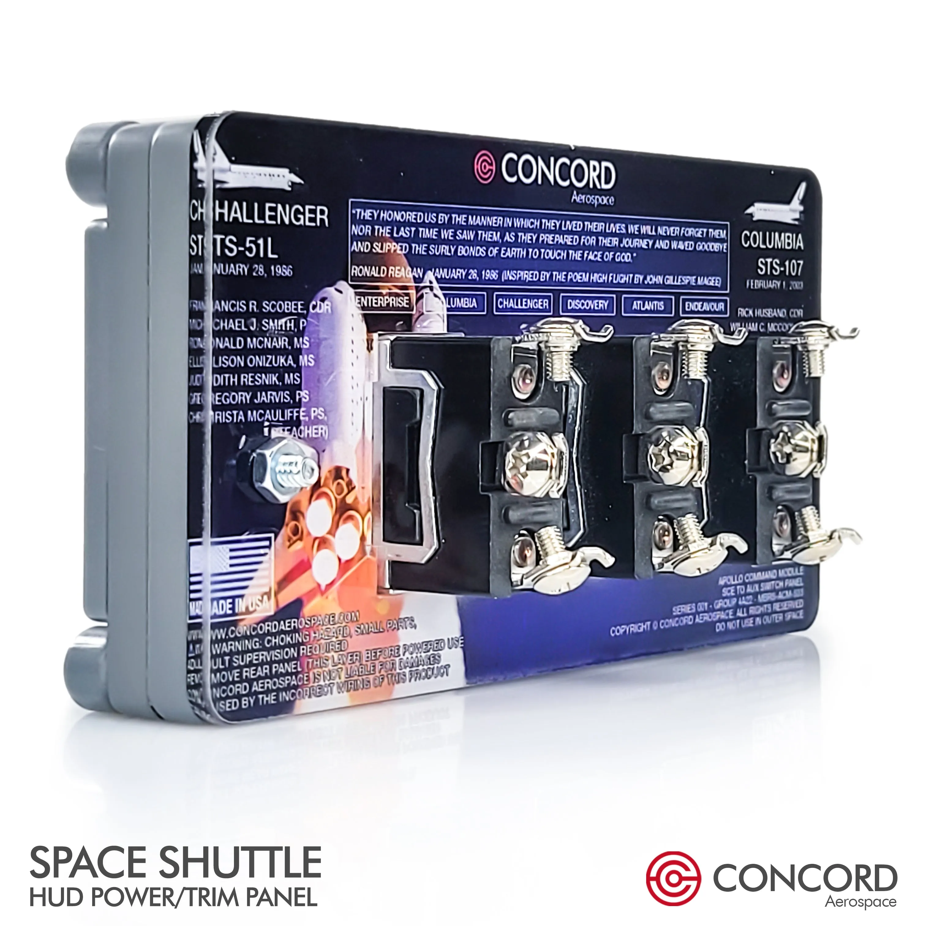 SPACE SHUTTLE FLIGHTDECK PANEL - HUD POWER / TRIM