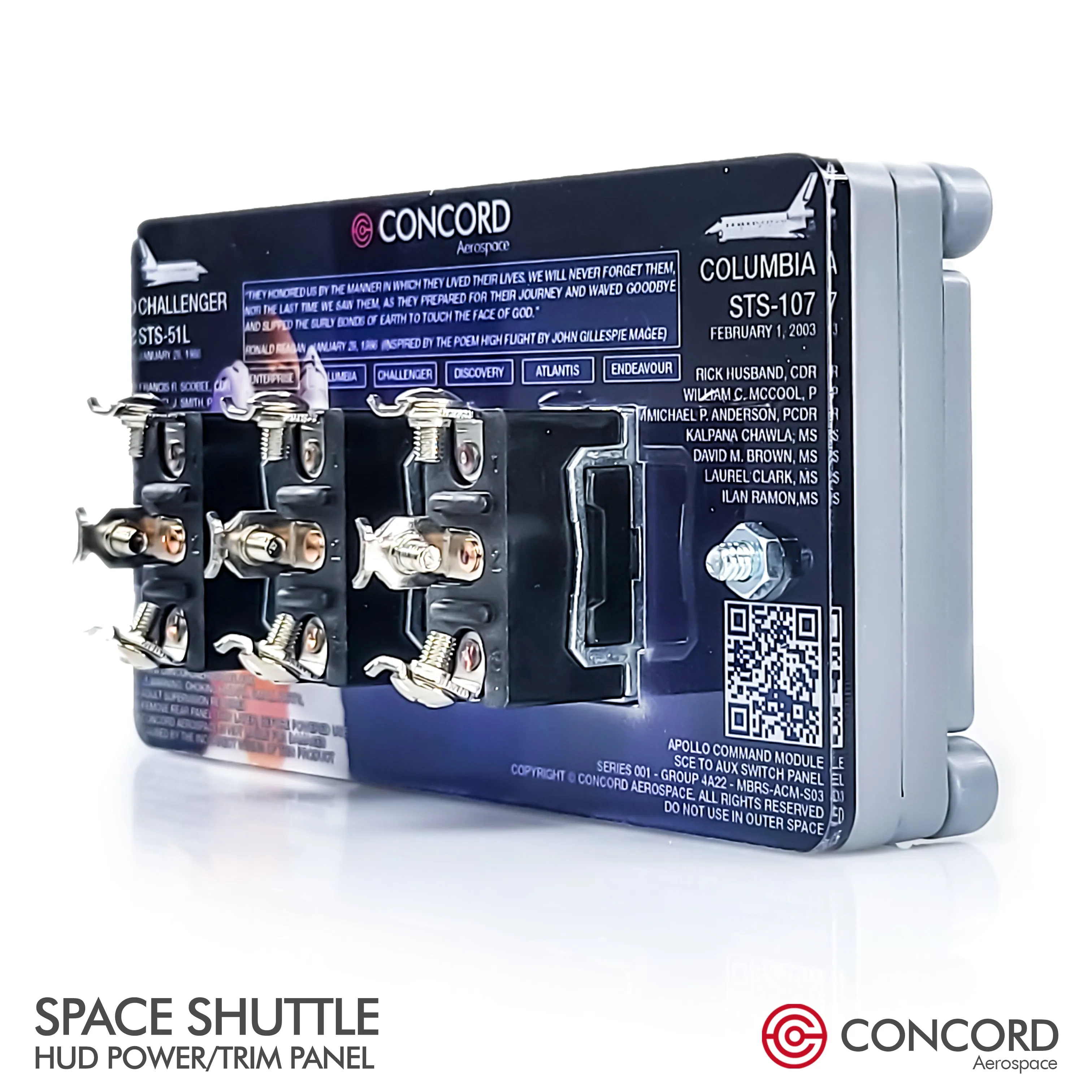 SPACE SHUTTLE FLIGHTDECK PANEL - HUD POWER / TRIM