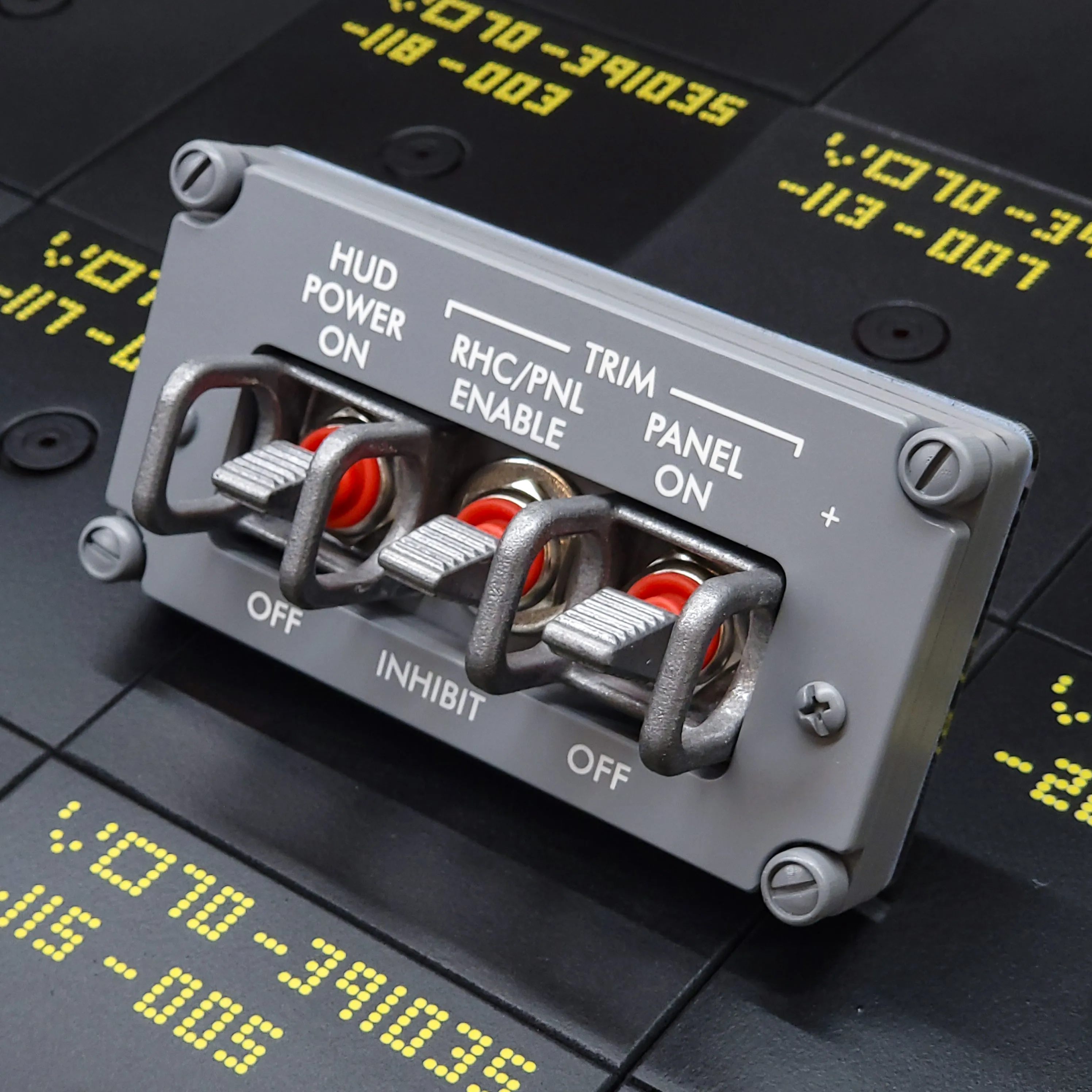 SPACE SHUTTLE FLIGHTDECK PANEL - HUD POWER / TRIM
