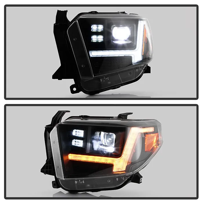 Spyder LED Projectile Headlights Toyota Tundra SR / SR5 (14-18) Halogen Model [Apex Series] Sequential LED Turn Signal or Light Bar DRL