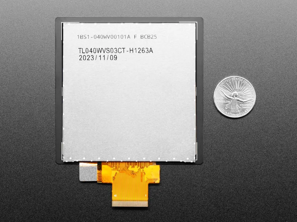 Square RGB TTL TFT Display - 4" 480x480 - With Capacitive Touch