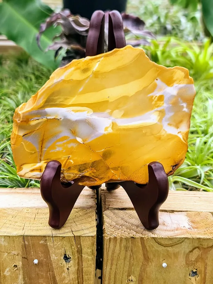 Tall Wooden Crystal Stand