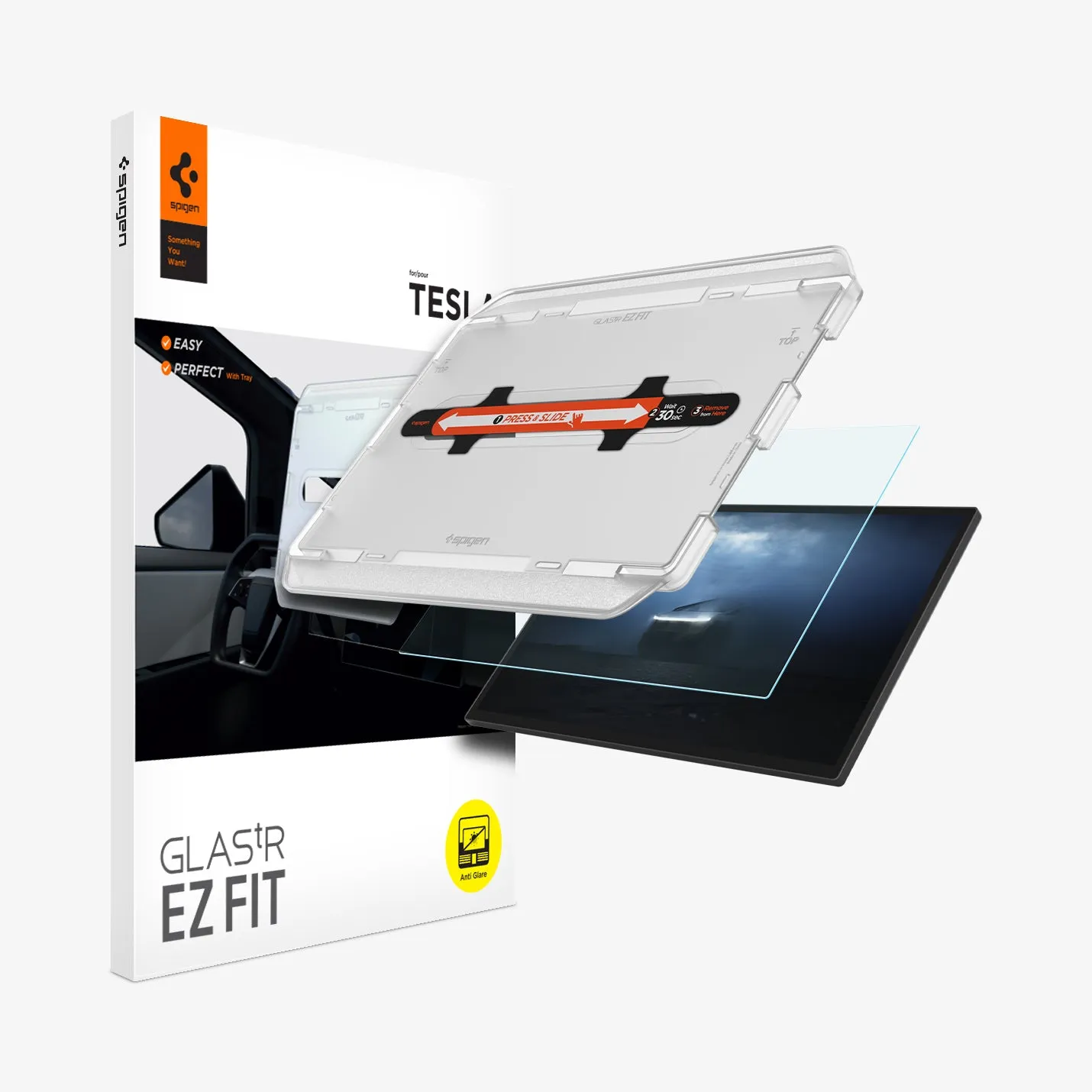 Tesla Models - Screen Protector GLAS.tR EZ Fit | Anti-Glare