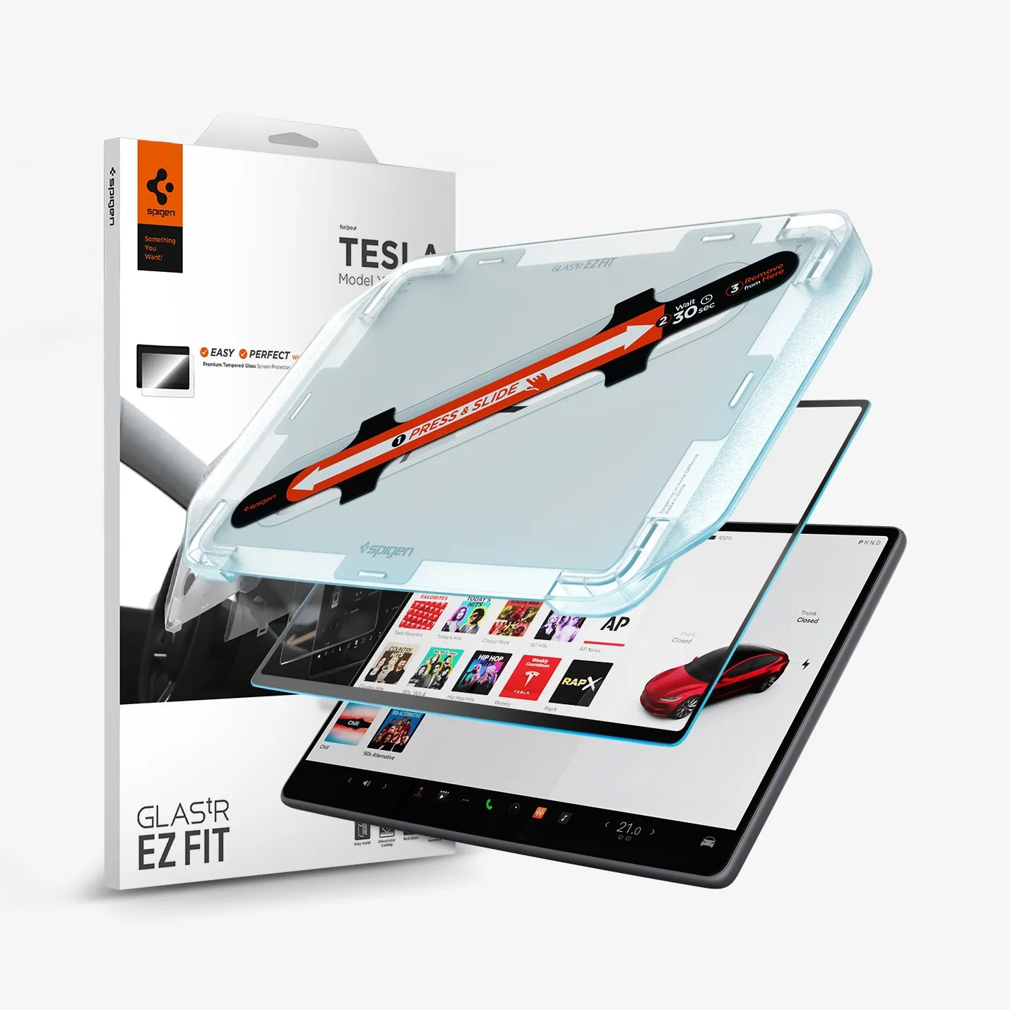 Tesla Models - Screen Protector GLAS.tR EZ Fit | Anti-Glare