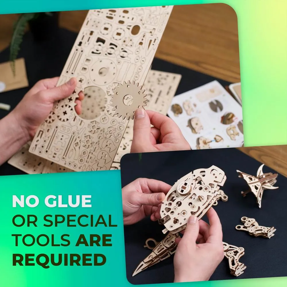 UGEARS Triceratops Dinosaur Wooden Model Kit