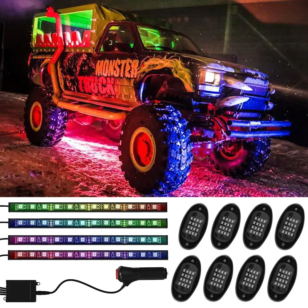 Underglow Light LED Rock Light Waterproof Music Lighting Kit